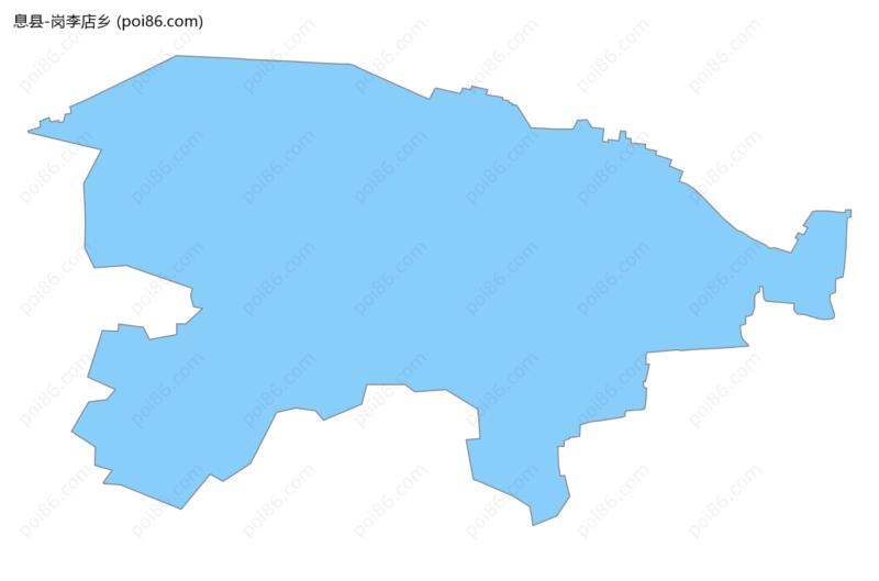 岗李店乡边界地图