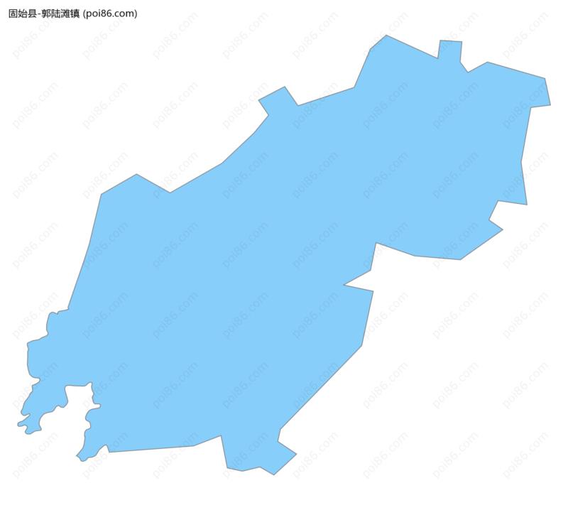 郭陆滩镇边界地图
