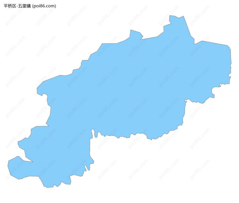 五里镇边界地图