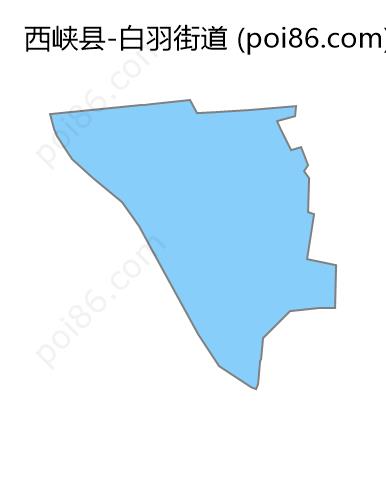 白羽街道边界地图