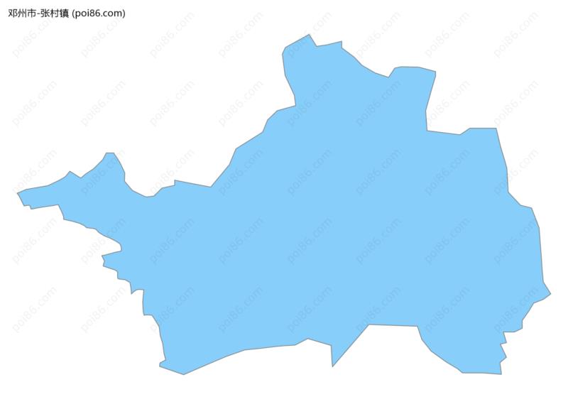 张村镇边界地图