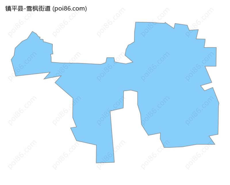 雪枫街道边界地图