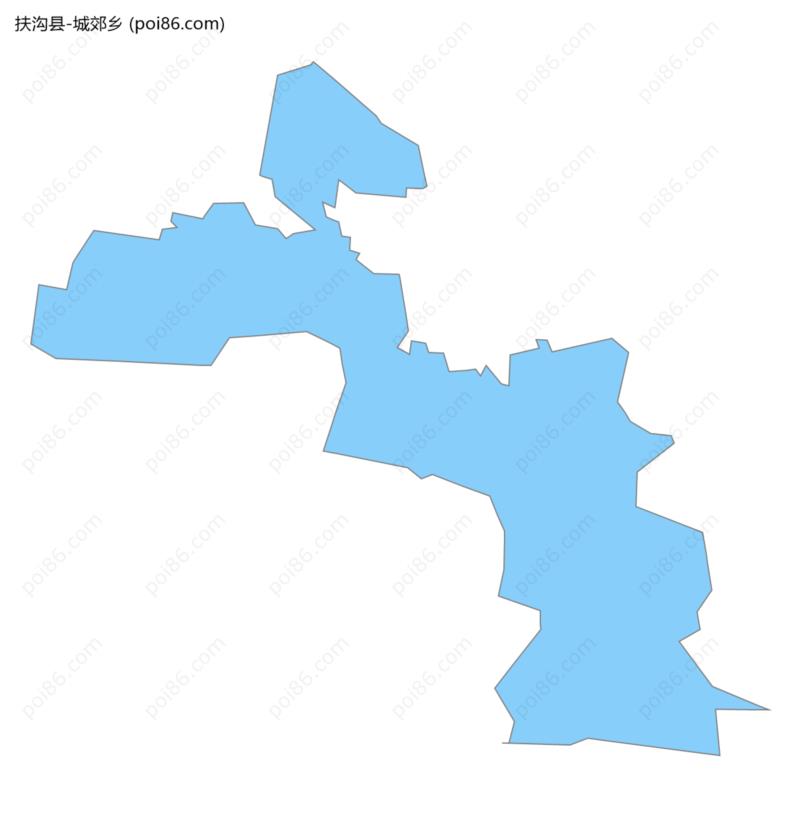 城郊乡边界地图