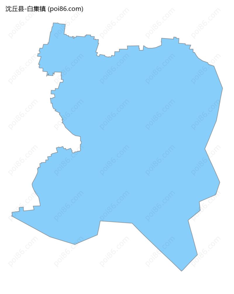 白集镇边界地图