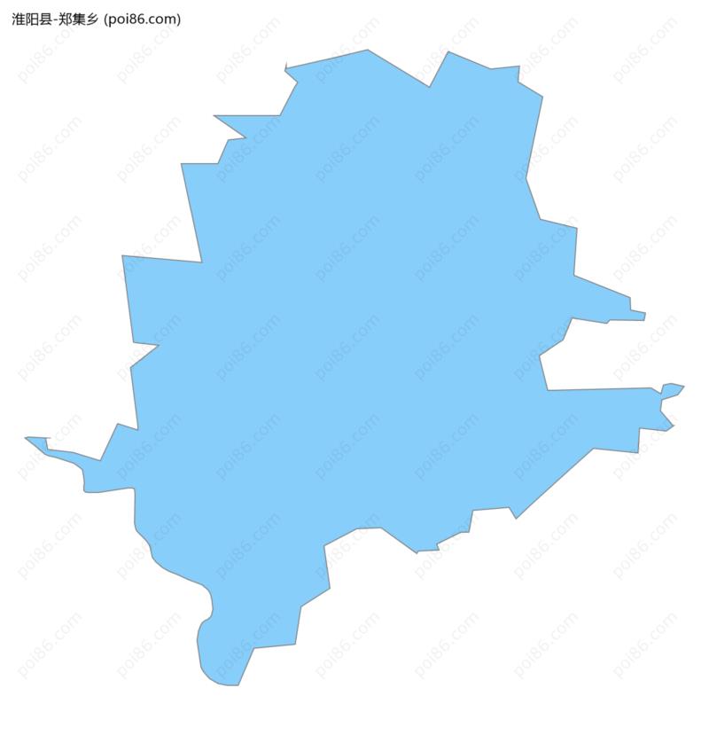 郑集乡边界地图