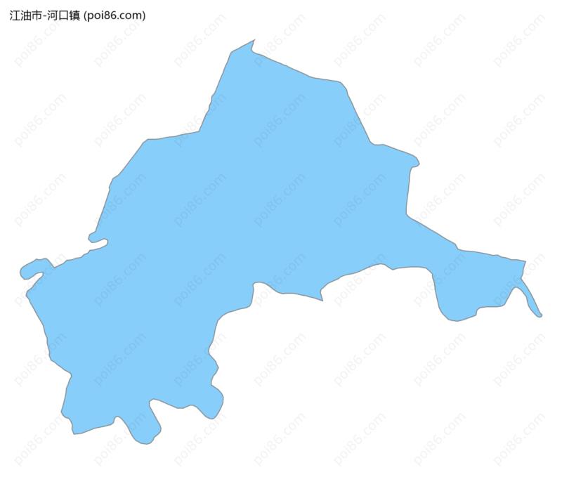 河口镇边界地图