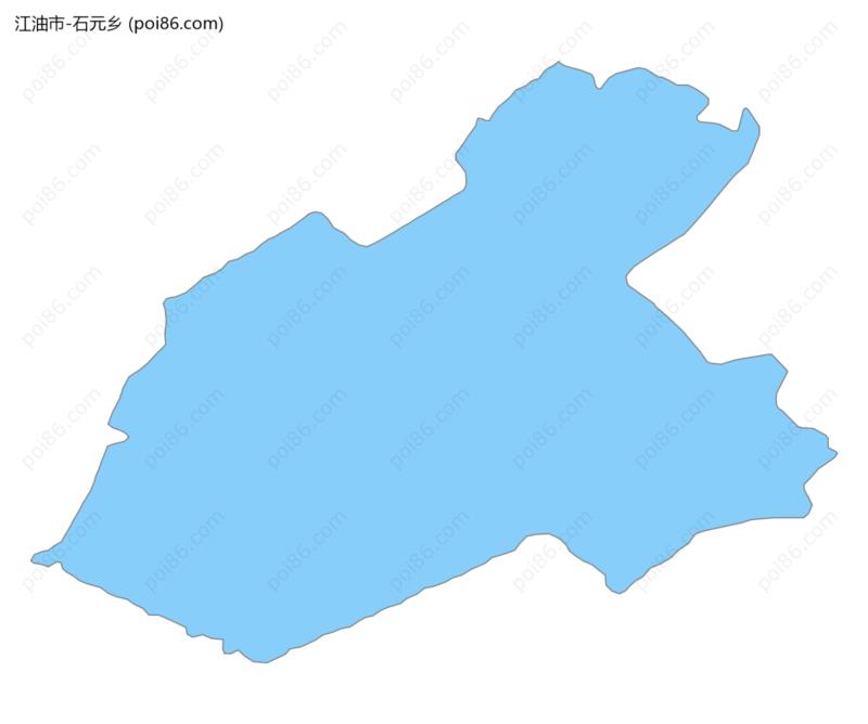 石元乡边界地图
