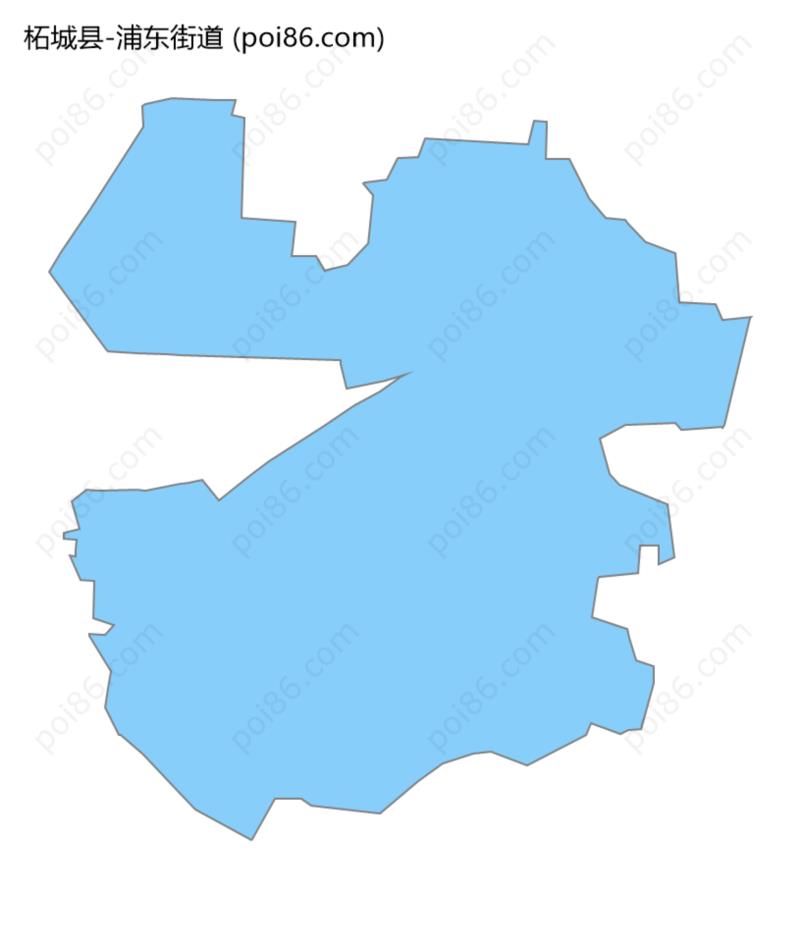 浦东街道边界地图