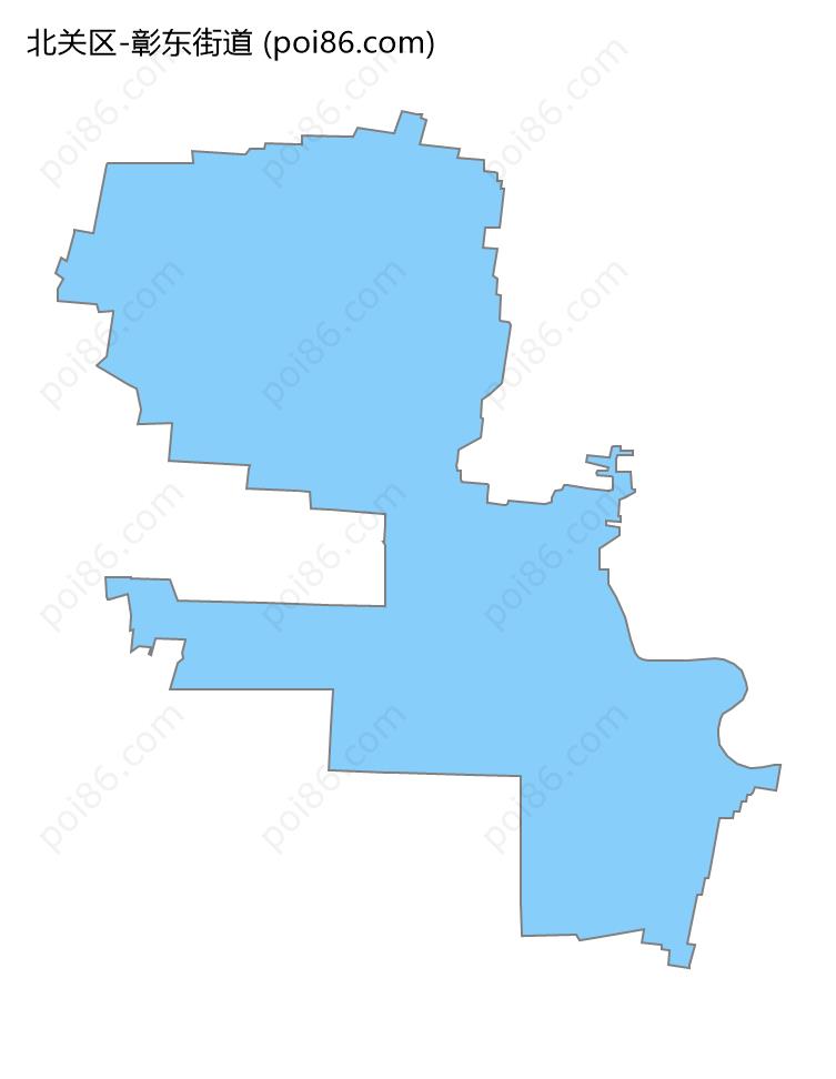 彰东街道边界地图