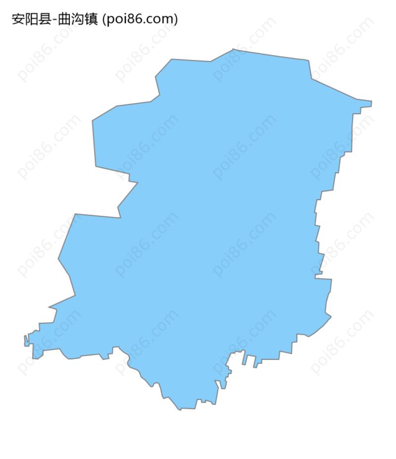 曲沟镇边界地图