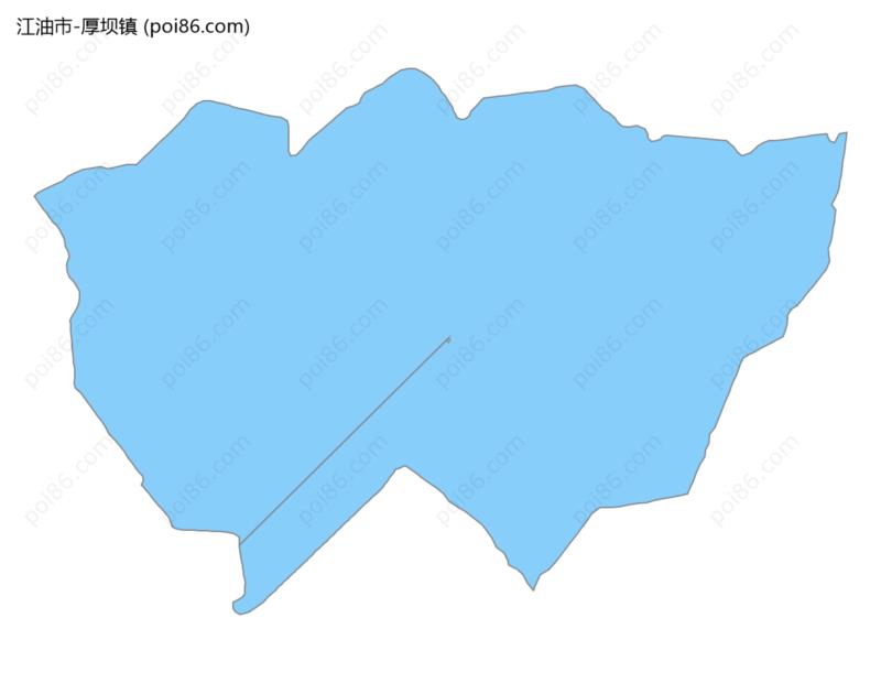 厚坝镇边界地图