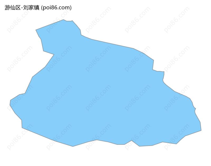 刘家镇边界地图