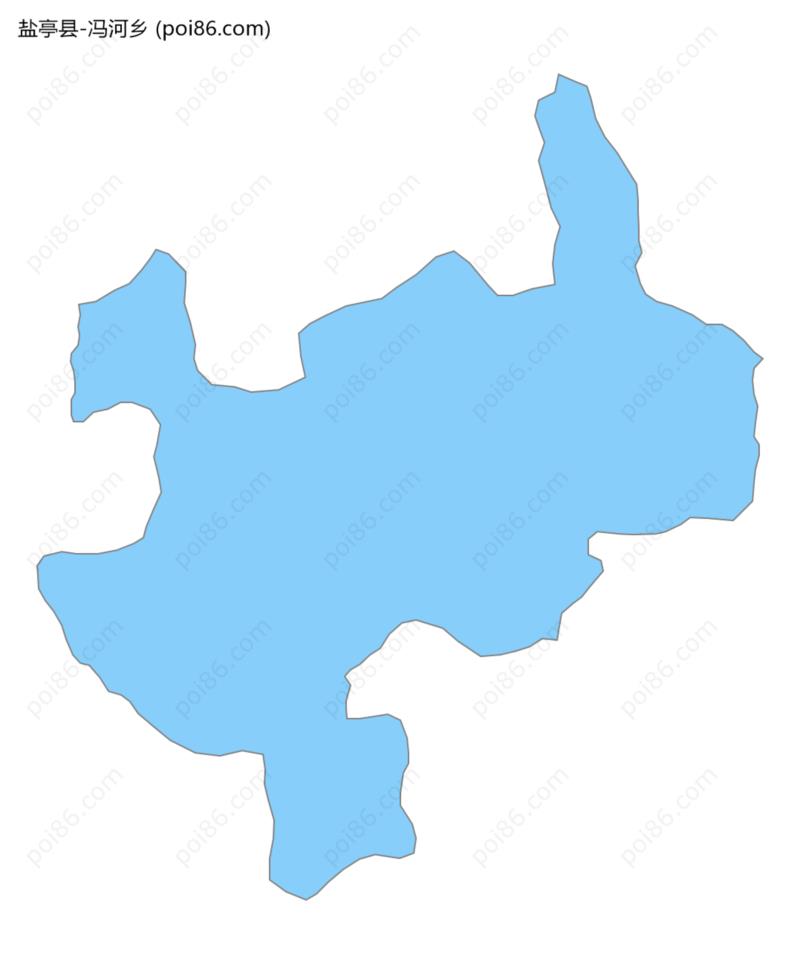 冯河乡边界地图