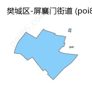 屏襄门街道边界地图