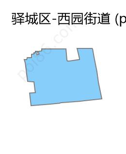 西园街道边界地图