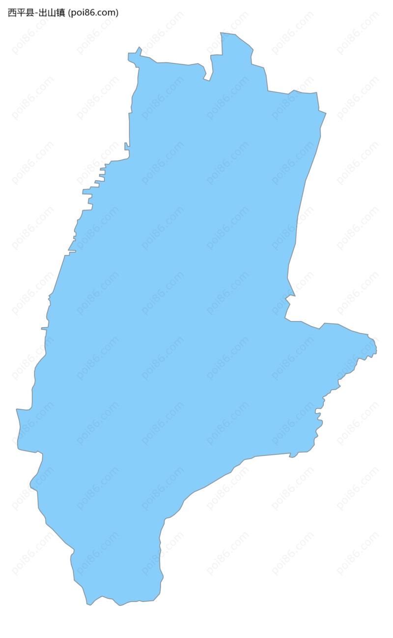出山镇边界地图