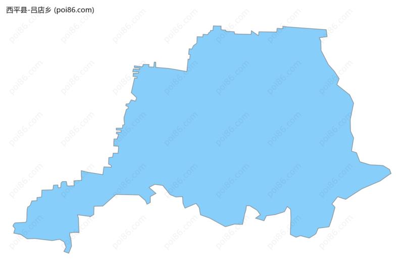 吕店乡边界地图