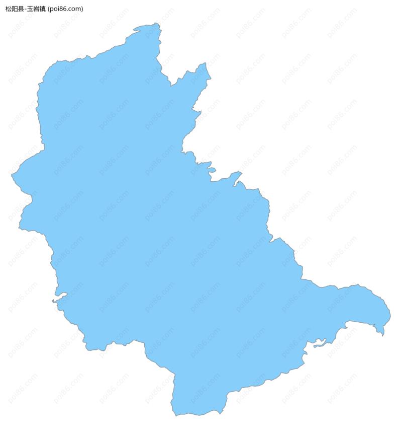 玉岩镇边界地图