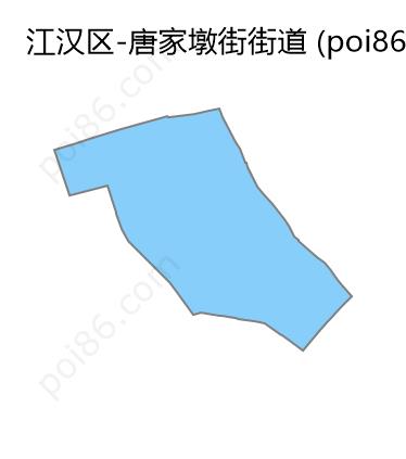 唐家墩街街道边界地图