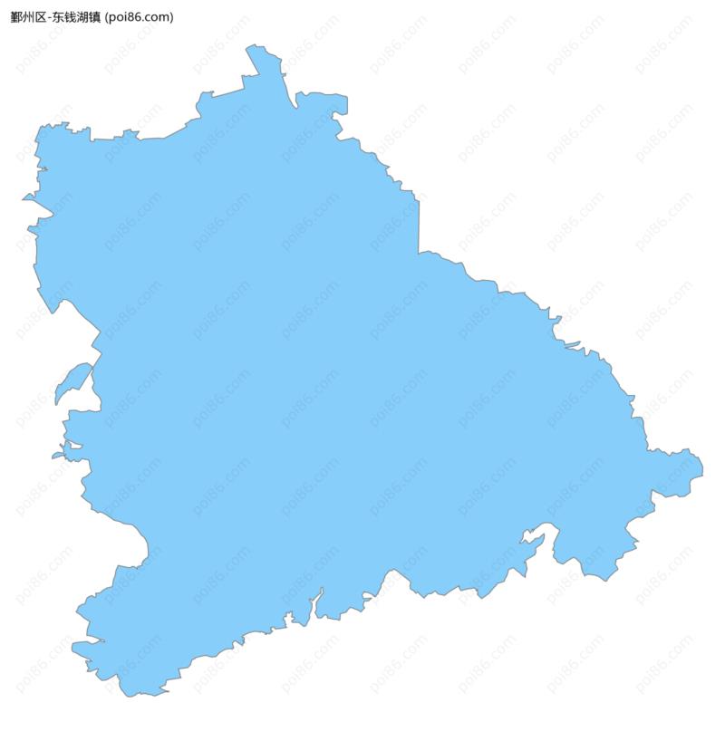 东钱湖镇边界地图