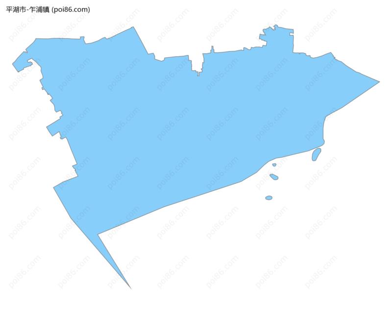 乍浦镇边界地图