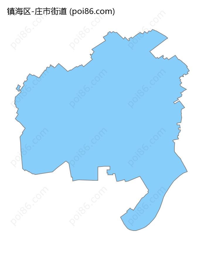 庄市街道边界地图