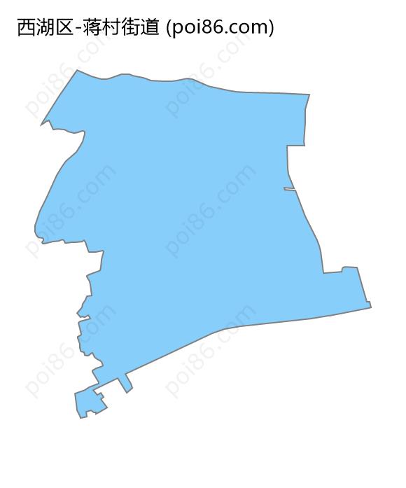 蒋村街道边界地图