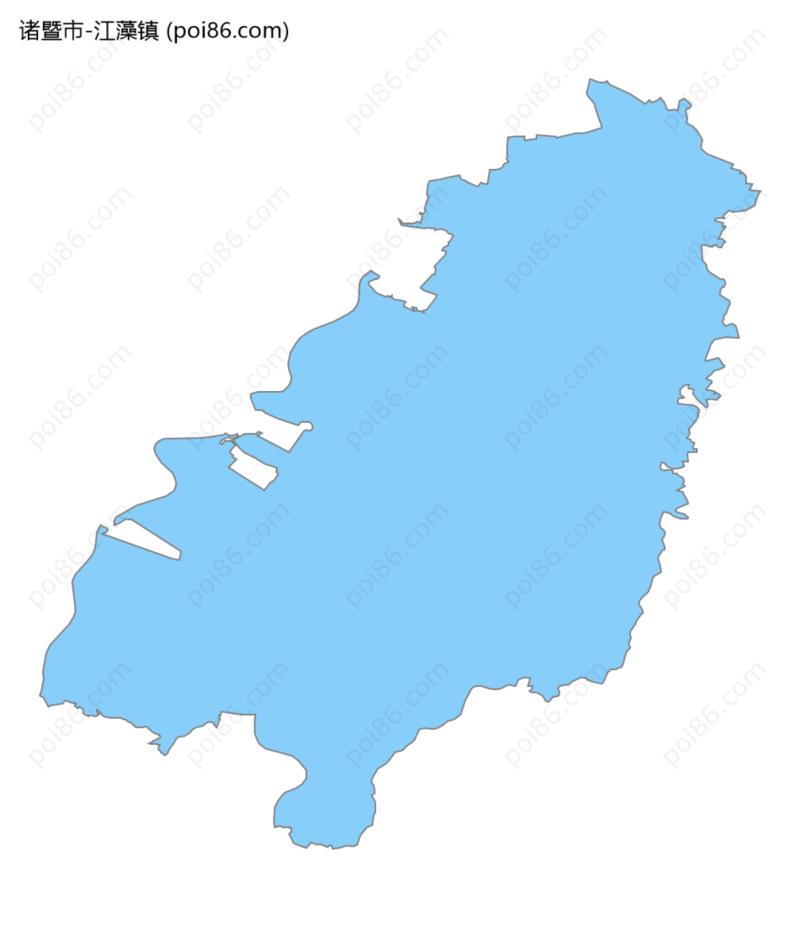 江藻镇边界地图