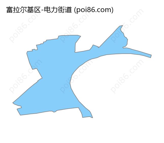 电力街道边界地图