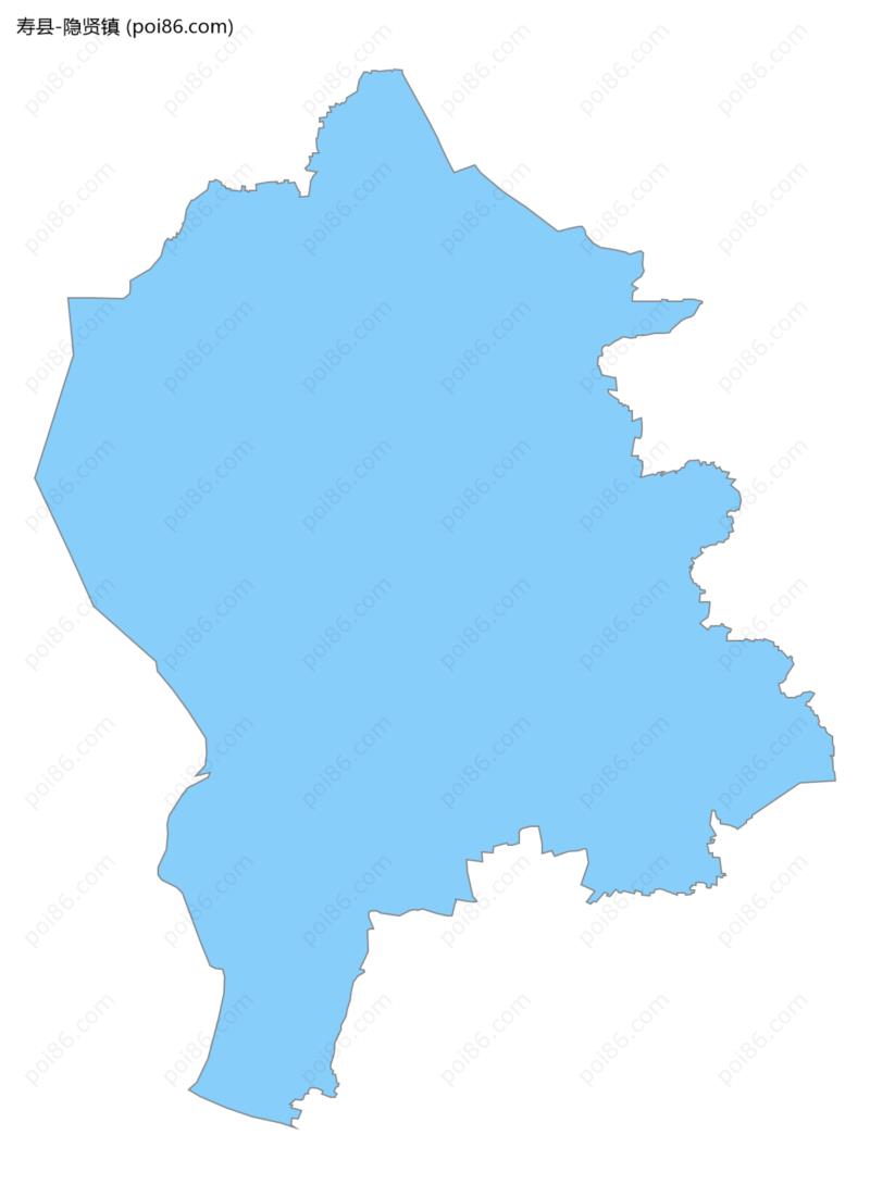 隐贤镇边界地图