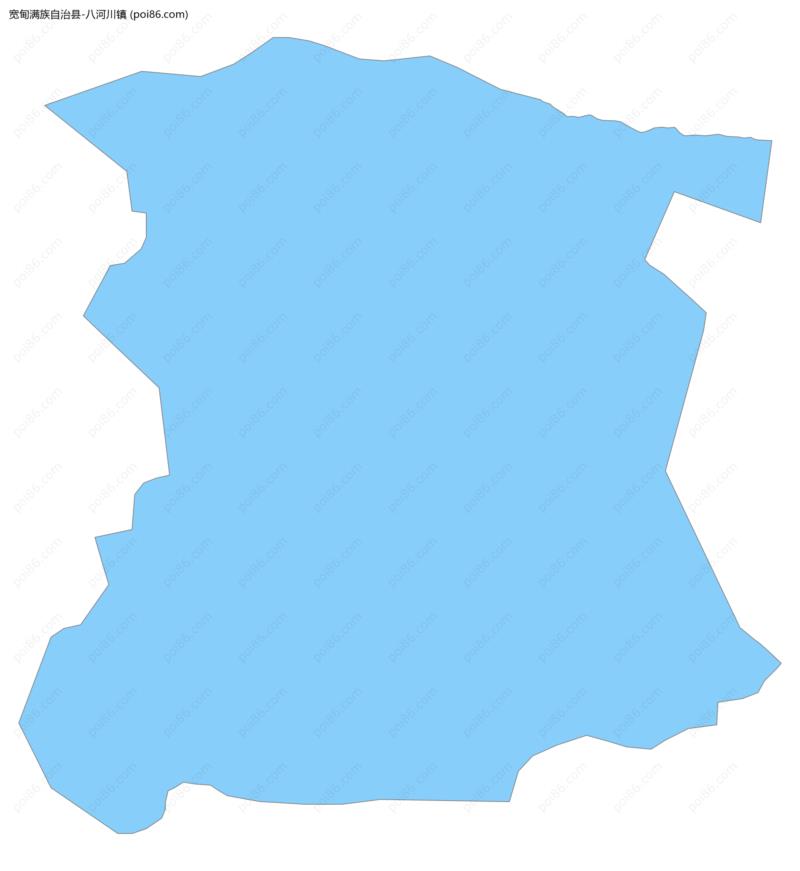 八河川镇边界地图