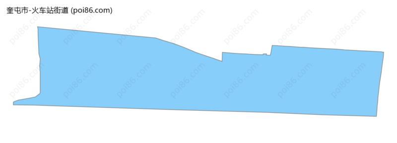火车站街道边界地图
