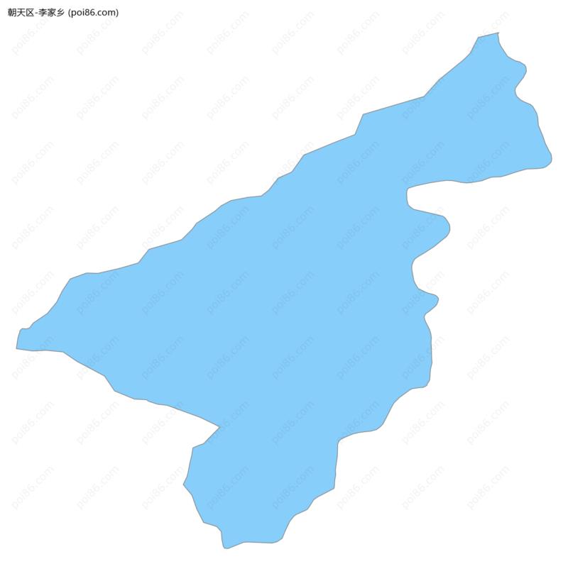 李家乡边界地图