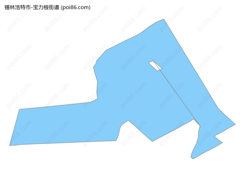 宝力根街道边界地图