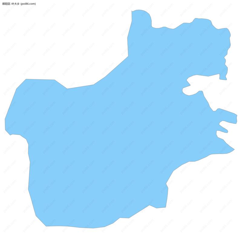 叶大乡边界地图