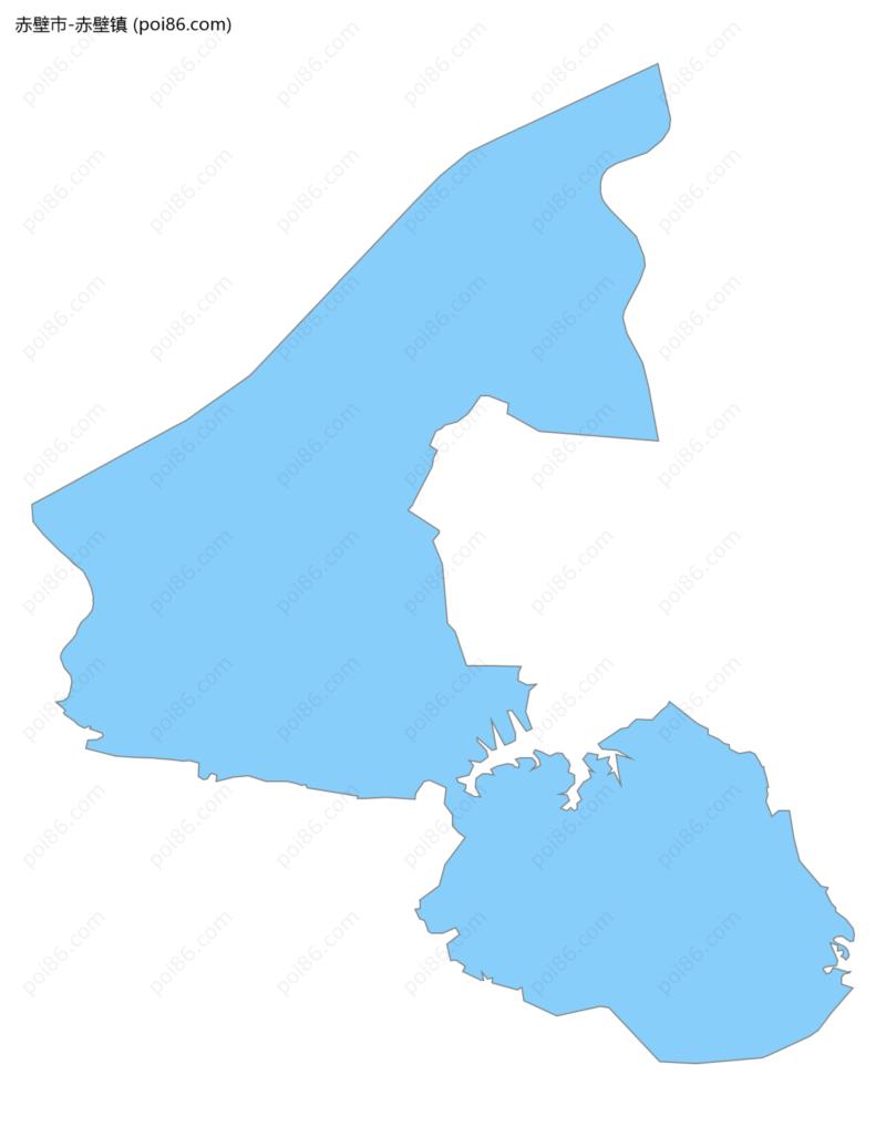 赤壁镇边界地图