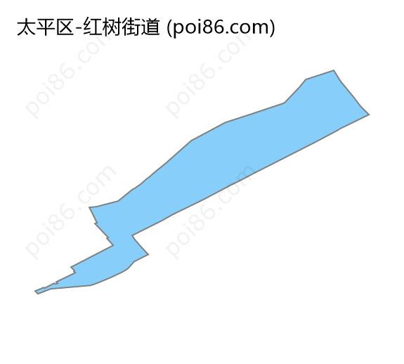 红树街道边界地图