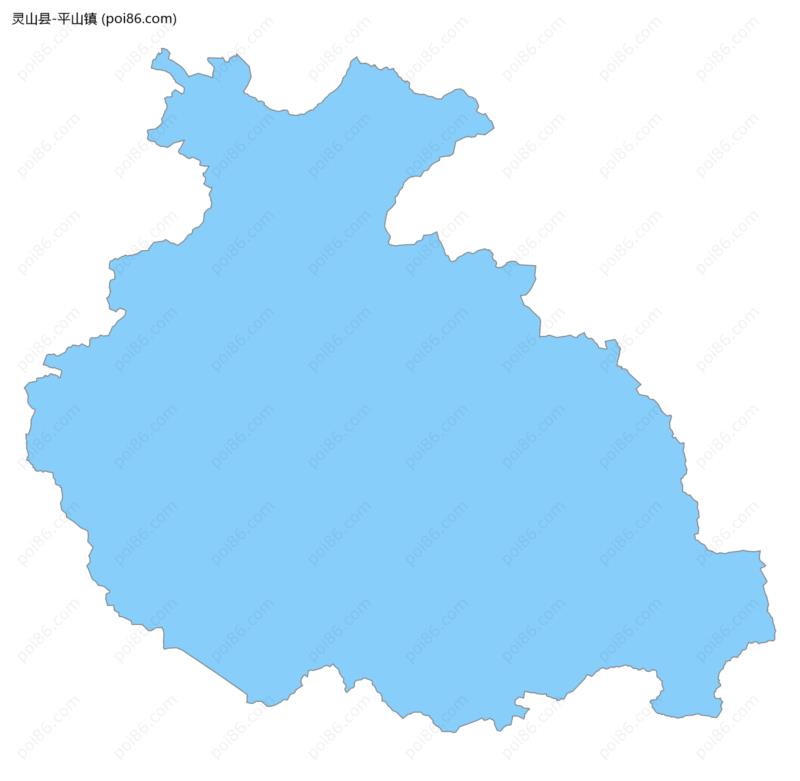 平山镇边界地图