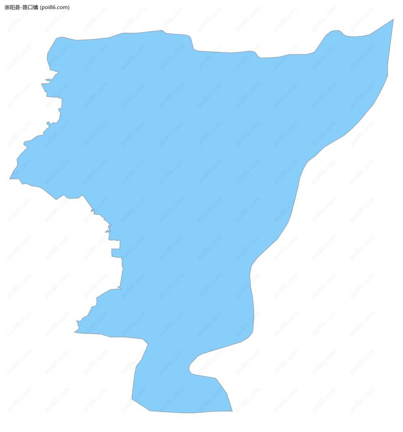 路口镇边界地图