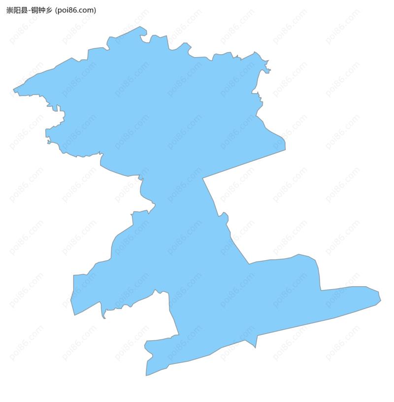 铜钟乡边界地图