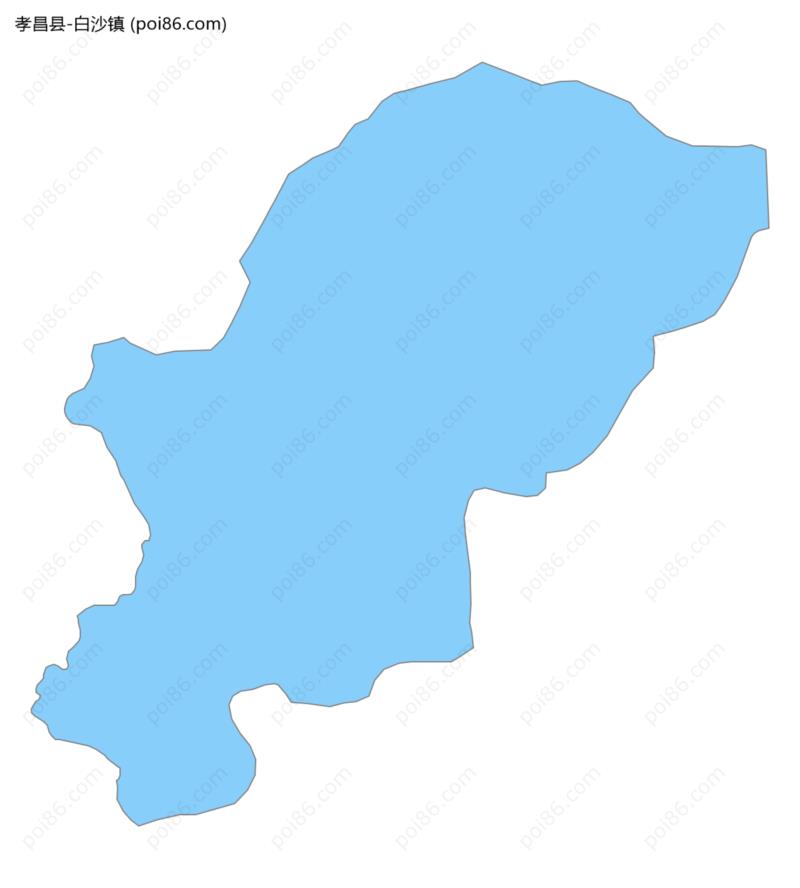 白沙镇边界地图