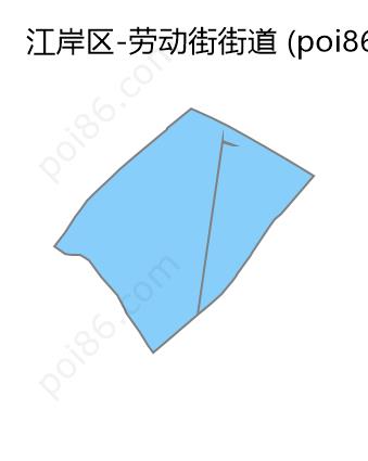 劳动街街道边界地图