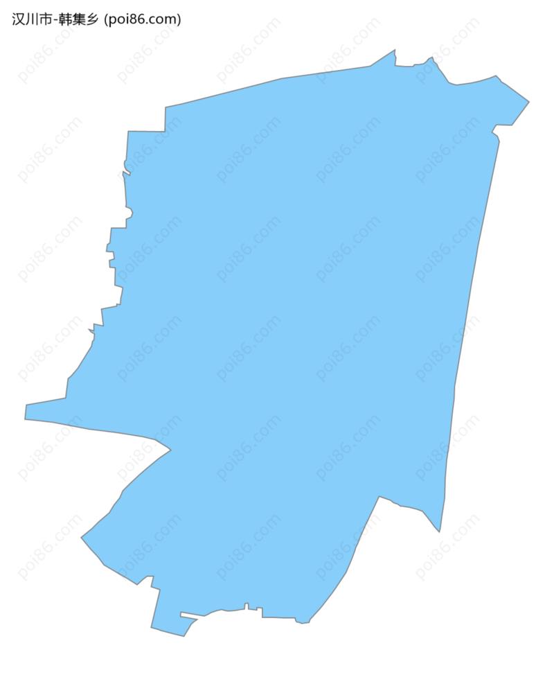 韩集乡边界地图