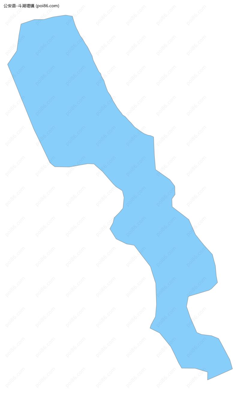 斗湖堤镇边界地图