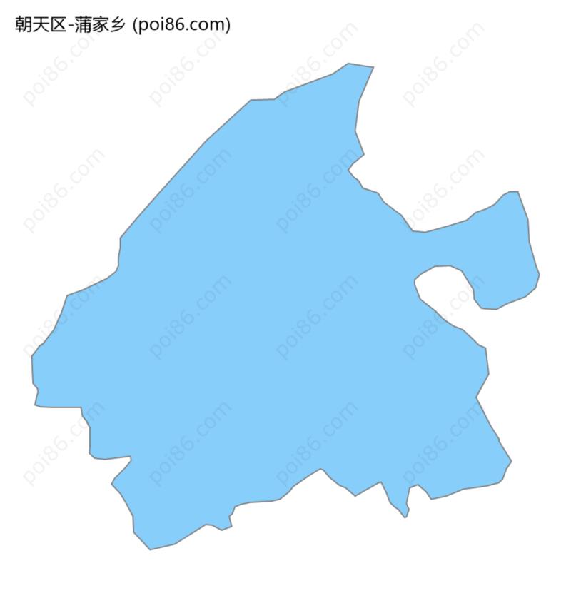 蒲家乡边界地图