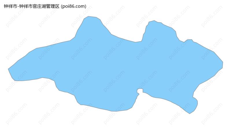 钟祥市官庄湖管理区边界地图