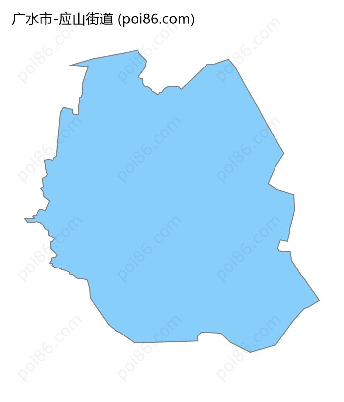 应山街道边界地图
