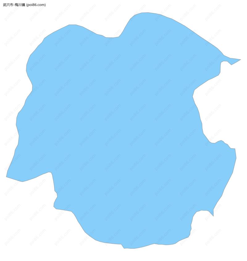 梅川镇边界地图