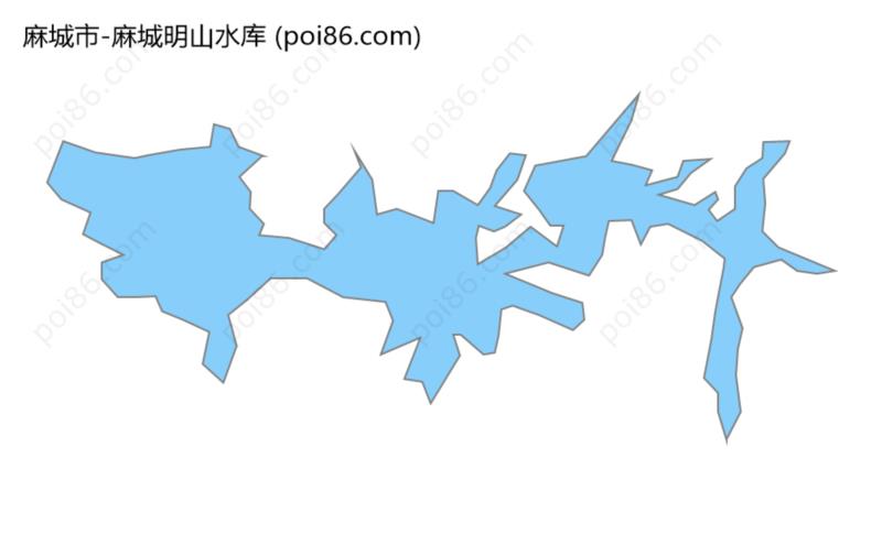 麻城明山水库边界地图