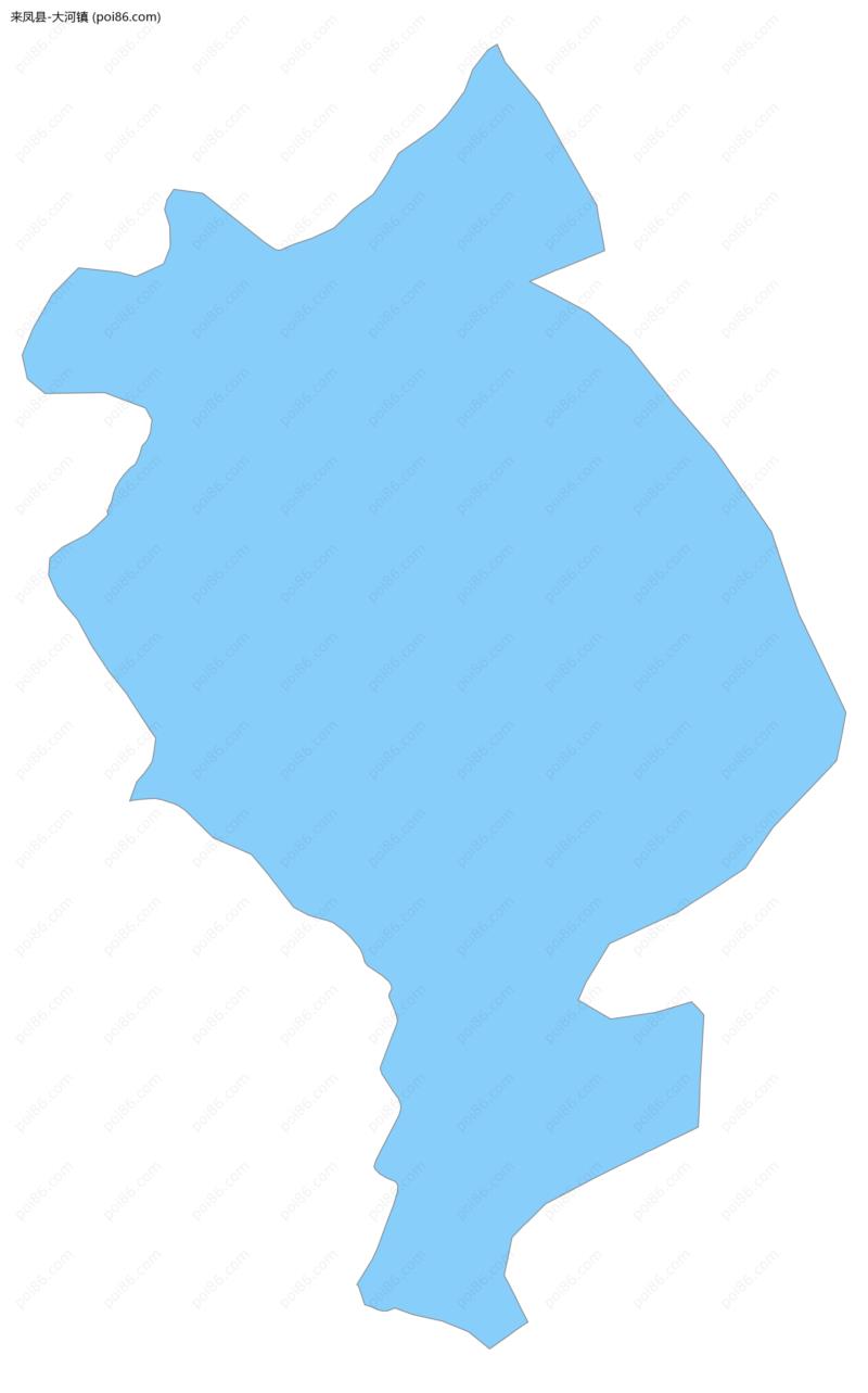 大河镇边界地图